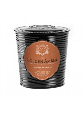 AQUIESSE Golden Amber Black Candle Tin